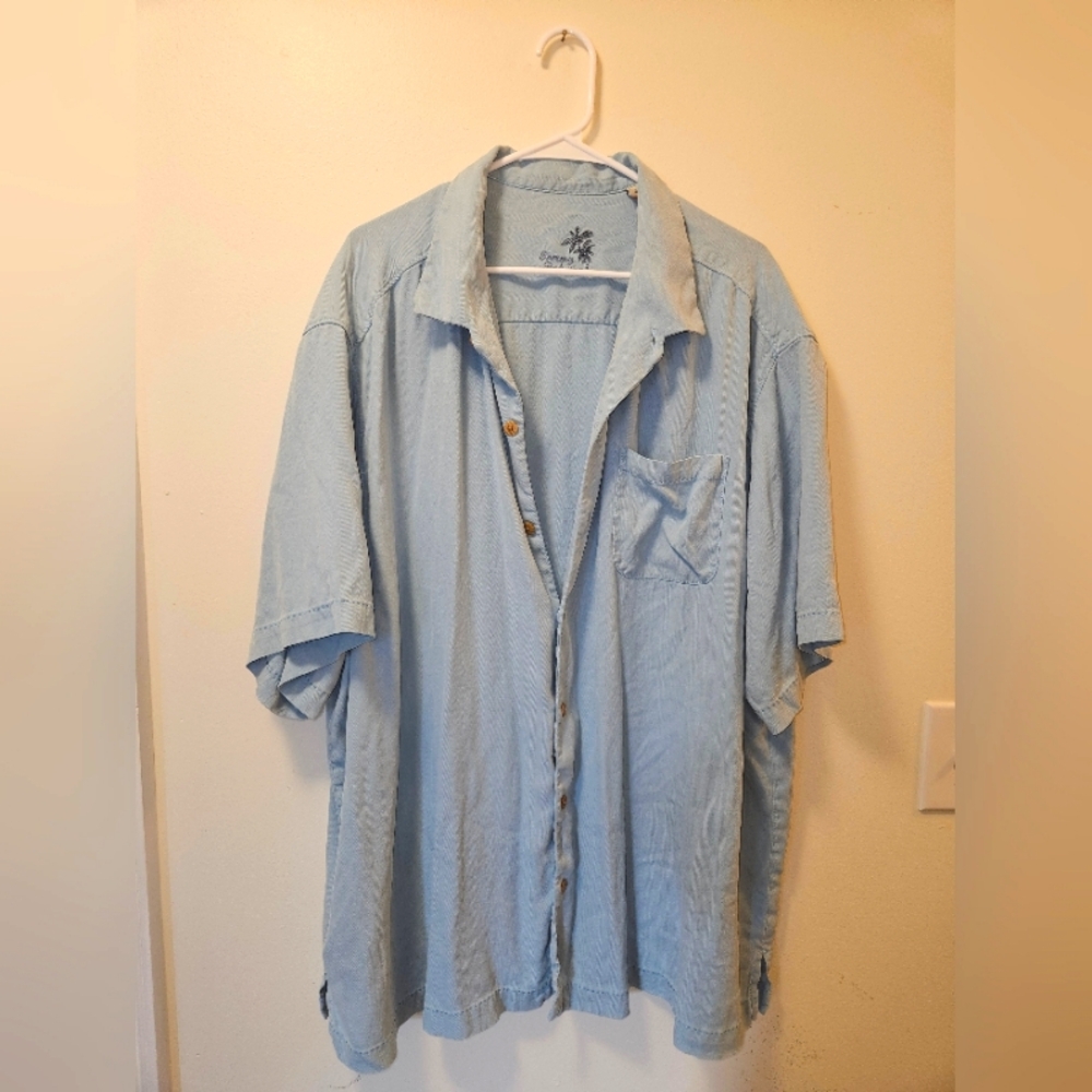 Tommy bahama, light blue, button up 3XB